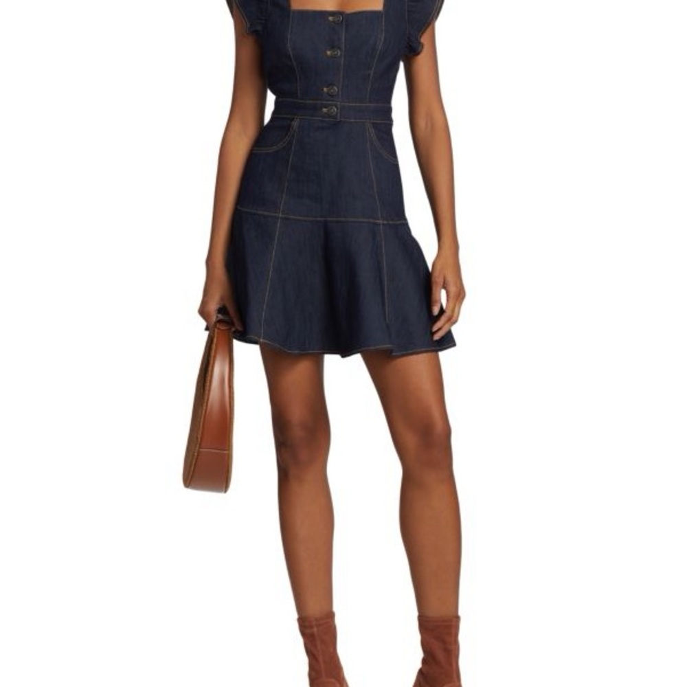 Cinq à Sept Black Denim Dress - Picture 3 of 4